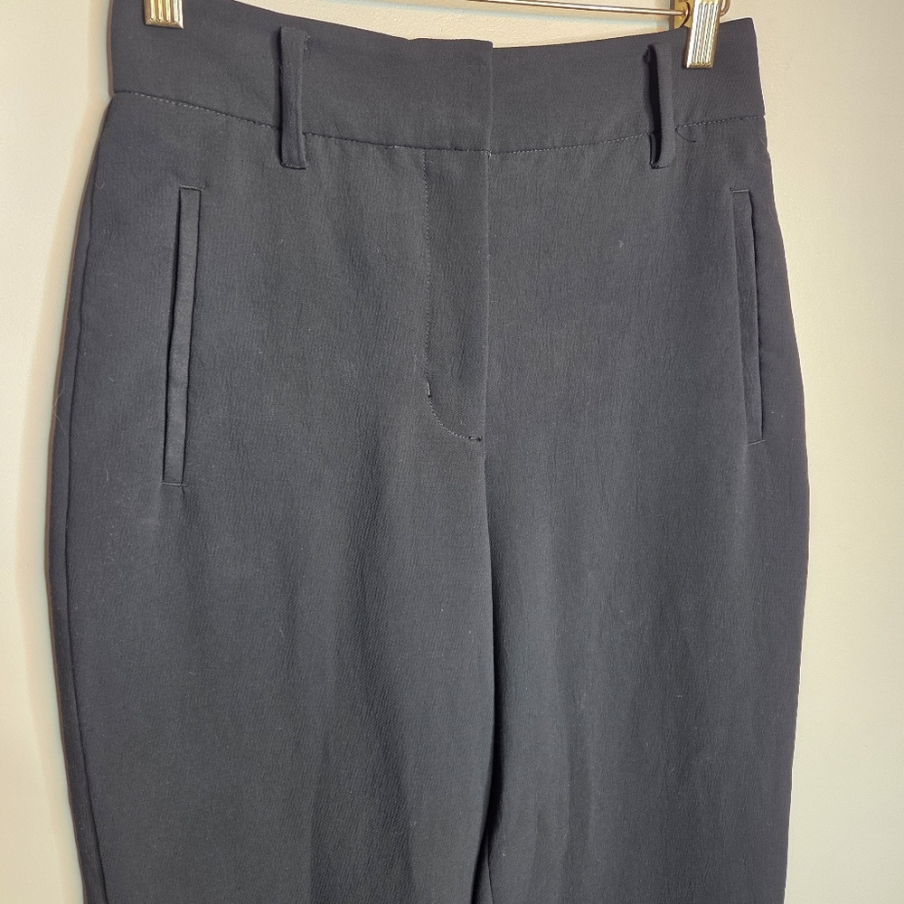 Wilfred Navy Blue Tailored Dress Pants Size 2 Crepe High Rise Straight Leg - Picture 2 of 7
